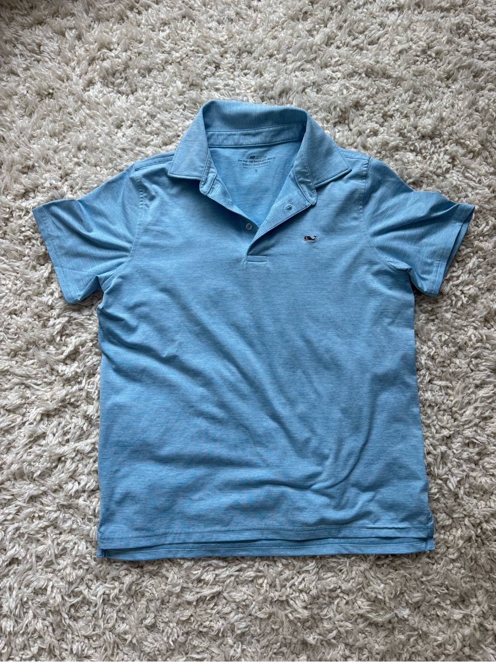 Vineyard Vines Light Blue Striped Polo